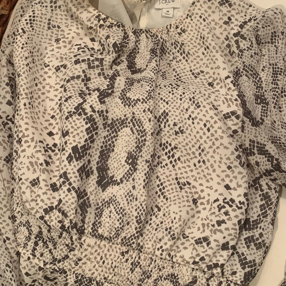 J. Crew Snake Print Sleeved Dress - Picture 3 of 5